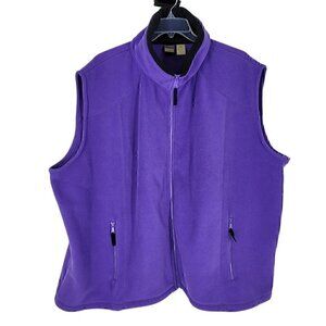 Copper Canyon Women's Purple Fleece vest Zip Up Sweater Size 6XL
